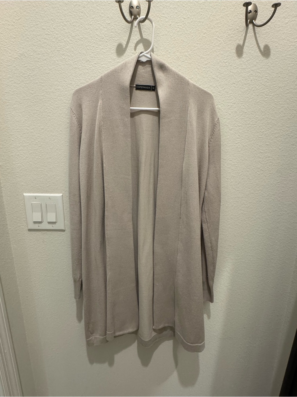 Esperanza Long Beige Cardigan